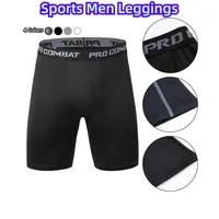 Leggings de sport pour hommes, pantalons de Compression, short quart de basket-ball, séchage rapide, entraînement de course, pantalons de Fitness extensibles 1