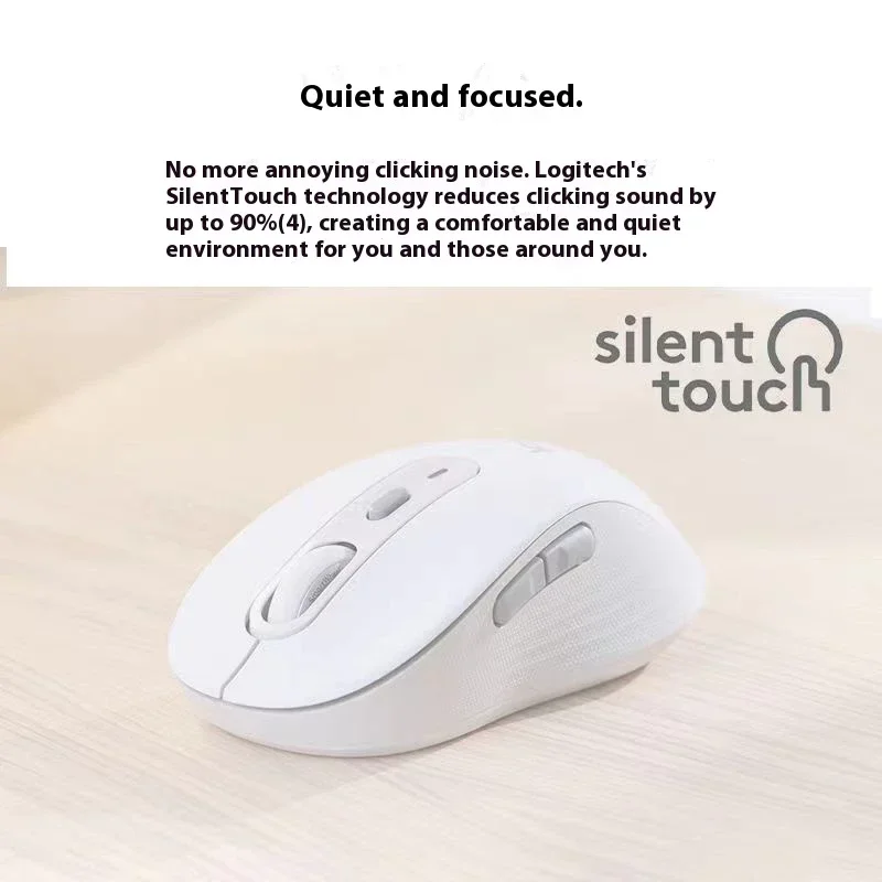 لوجيتك M650/M650L/M750 ماوس لاسلكي صامت مريح مع تمرير سلس لتوصيل الكمبيوتر المحمول والتشغيل باللون الأسود #4