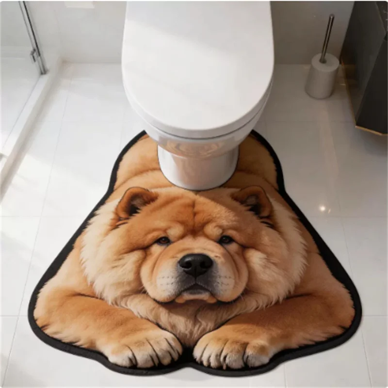 50x80cm Irregular Animal Toilet Seat Cushion Diatomaceous Earth Absorbent Quick Dry Foot Pad Dirt Resistant  Anti Slip Floor Mat
