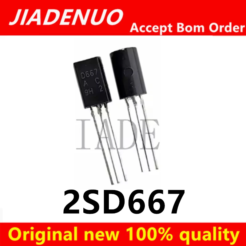 (5-10pcs)100% New 2SD667 D667 Audio low power triode 1A/120V TO-92 chipset