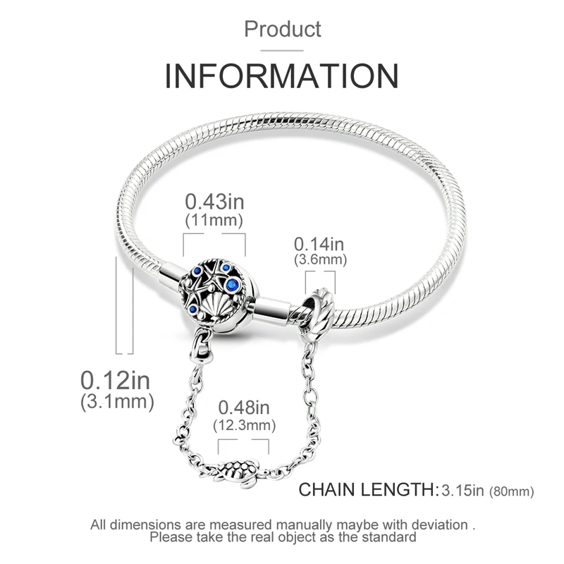 Original Armbänder 925 Silber 17-20 CM Herz Sicherheit 3mm Kette Schlange Knochen Armband Fit DIY Charms perle Geburtstag Schmuck Geschenke – Detail 31