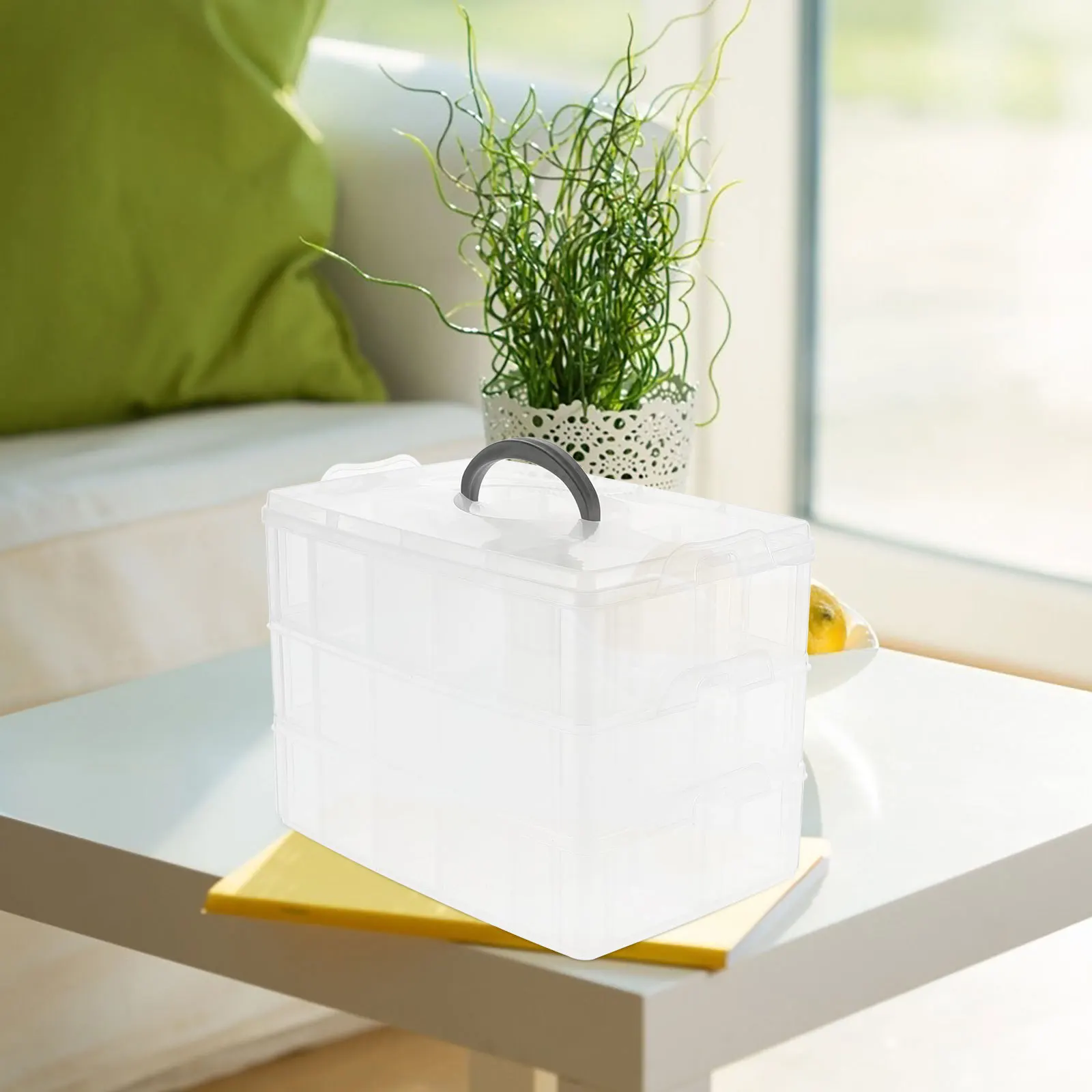 

Three-Layer Storage Box Portable Plastic Holder for Underwear Socks Beads Jewelry Organizer Sundries Storage Box