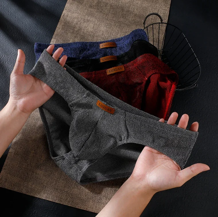 Men's Ice Silk Mesh Boxer Briefs Ultra-thin Breathable Cool Quick Dry Underwear Soft Comfortable Panties for Summer Daily Wear