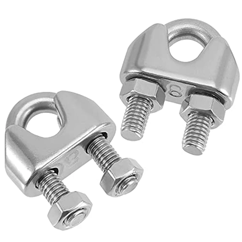 3/8 Inch Wire Rope Clamp Heavy Duty Wire Rope Clamp Wire Rope Clip M10 Stainless Steel,20 PCS