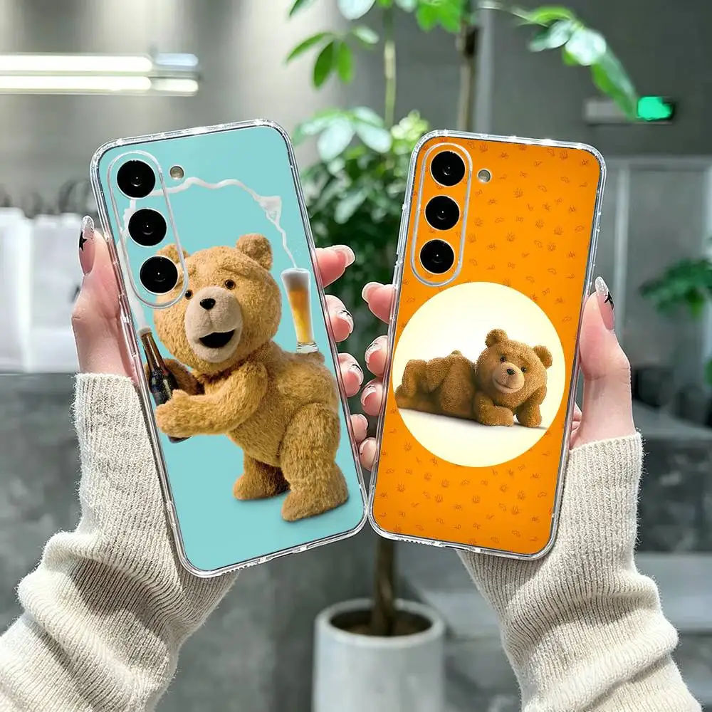 Cartoon Beer B-Bear Phone Case For Samsung A71, A70, A52, A51, A40, A30, A20 Transparent Cover