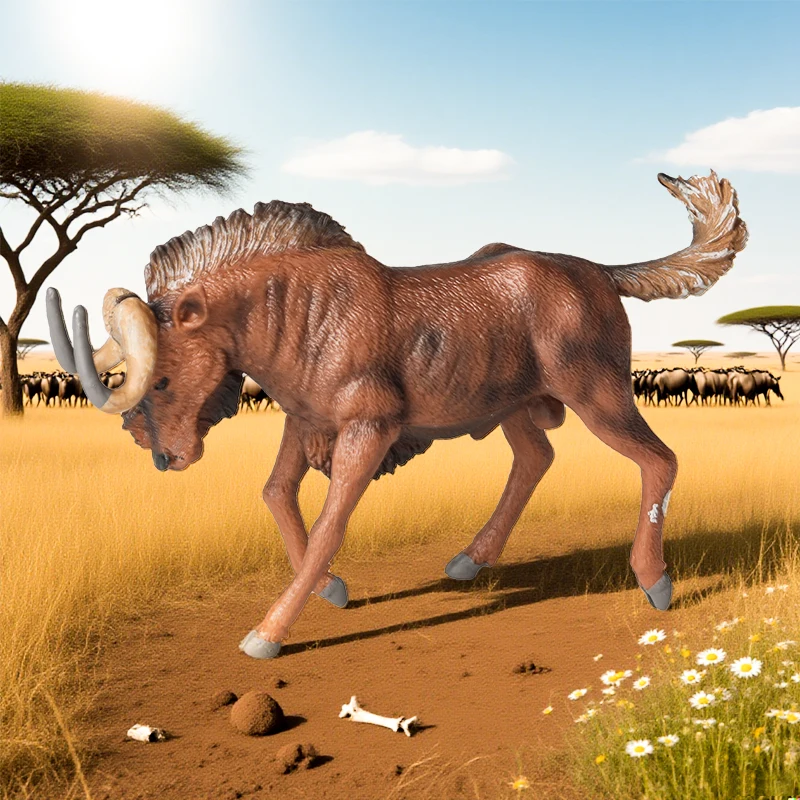 Oenux Classic Wild African Animals Simulation Okapi Wildebeest