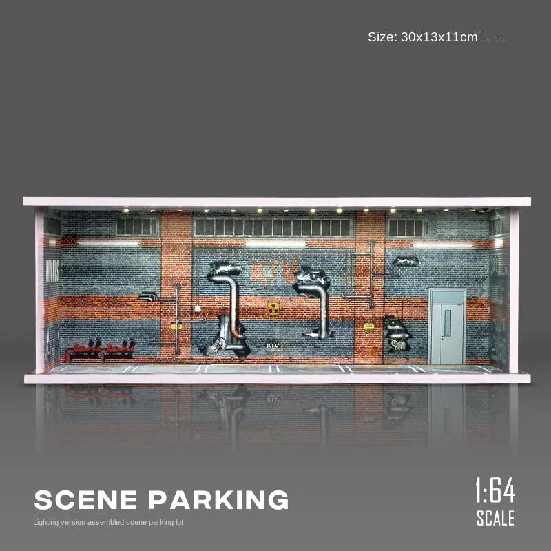 Collector 1/64 Garage Parking Lot Alloy Car Model Car Scene Storage Display Box Car Model Replica Collection Toys for Boys