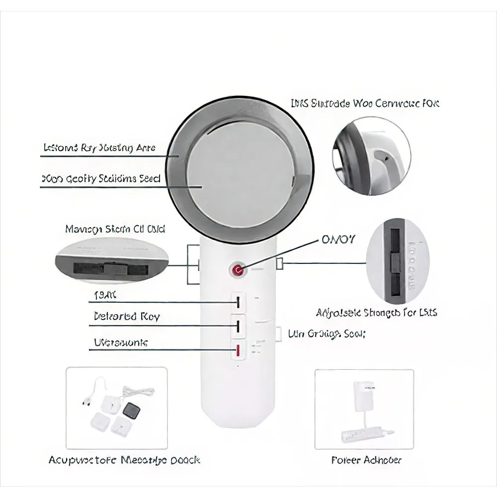 

Ultrasonic Cavitation Body Slimmer w/ EMS Microcurrent Facial Lift & Infrared Skin Tightening Device