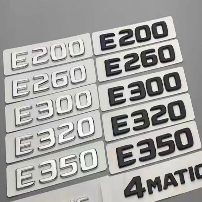 

3D ABS Car Rear Tail Trunk Letters Emblem Badge Sticker For Mercedes Benz C Class 4Matic W212 W213 E300 E260 E450 E400 E350 E220