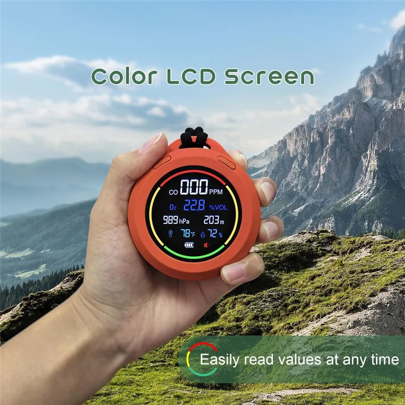 

Детекторы угарного газа ABAC, монитор качества воздуха с высотомером, барометром, монитором температуры и влажности Детектор CO 6 в 1