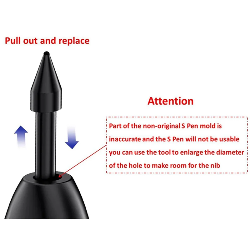 

For S6 Stylus Nib Felt Refill S7 Series Nib N10 N20 Series Multifunction Soft Tip 5 Nibs 1 Clip Black