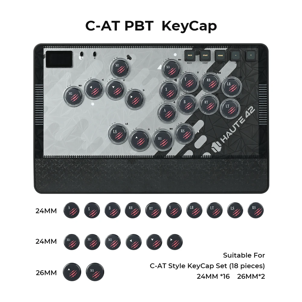 Haute42 Hitbox PBT Cross Keycaps For C-AT Sublimation Theme