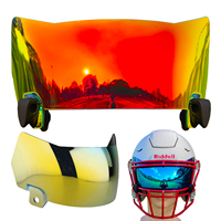2025 Patent New Anti Fog Rugby American Football Visors Black Eye Shield Visor Football Helmet Visor With Clips For Speedflex