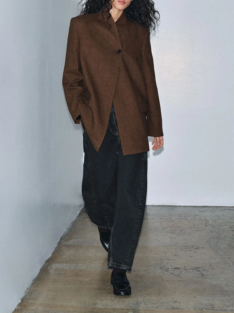 Faionable Winter Damen Cheered Suit Jaet Neuankömmling Ele Vielseitiger lässiger Sle Long Sve Button Closure Mantel