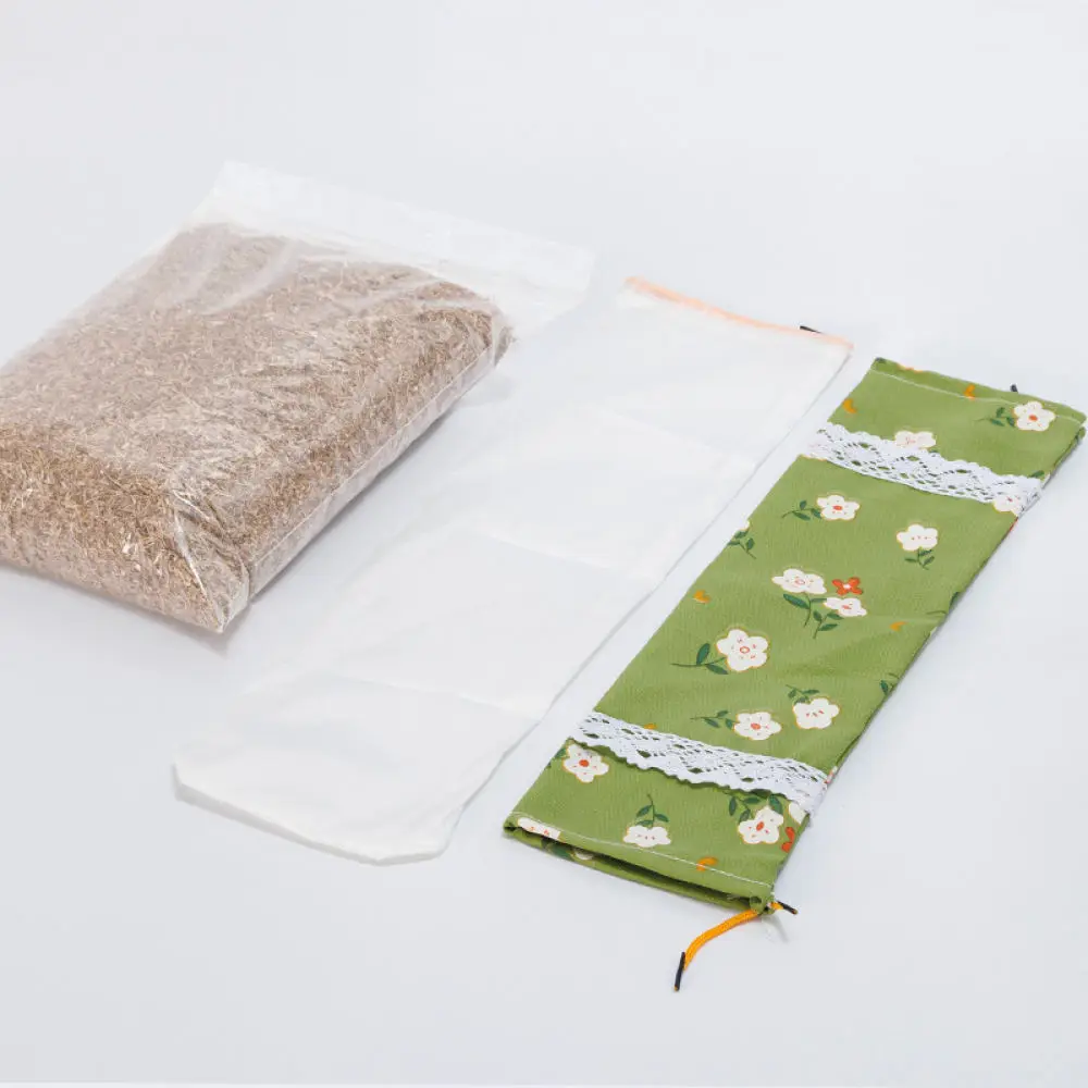 Herbal Wormwood Neck Pillow Making Kit DIY Candy Shape Bone Cushion Natural Fabric Breathable Support Relax Health Bolster