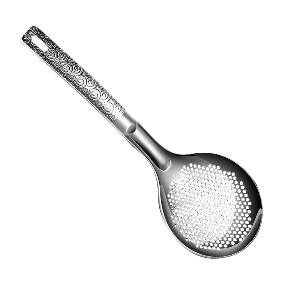 

Stainless Steel Colander Spoon Slotted Skimmer Filter Strainer for Noodles Pasta Fruits Vegetables Kitchen Tool Drainage Easy