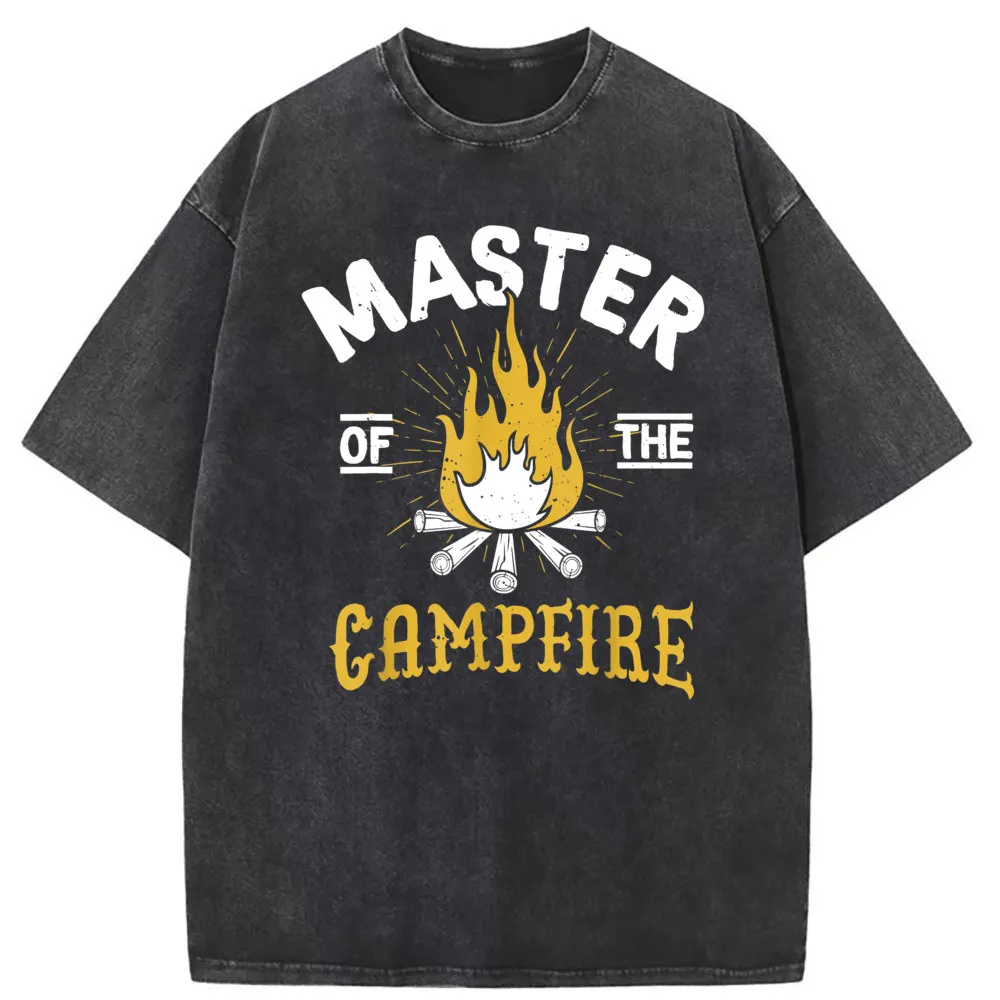 Master Of The Campfire Camping Tee Shirt for Men Student Graphic Birthday Summer Autumn Sweatshirts New Long Sleeve