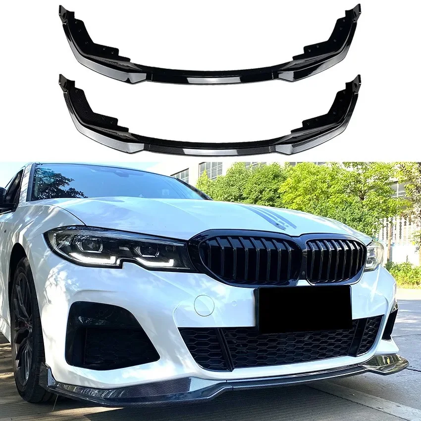 G20 Front Bumper Lip Spoiler Splitter Body Kit Guards For BMW Series 3 G20 M Pack 2019-2022 320i 330i MP Style Car Accessories