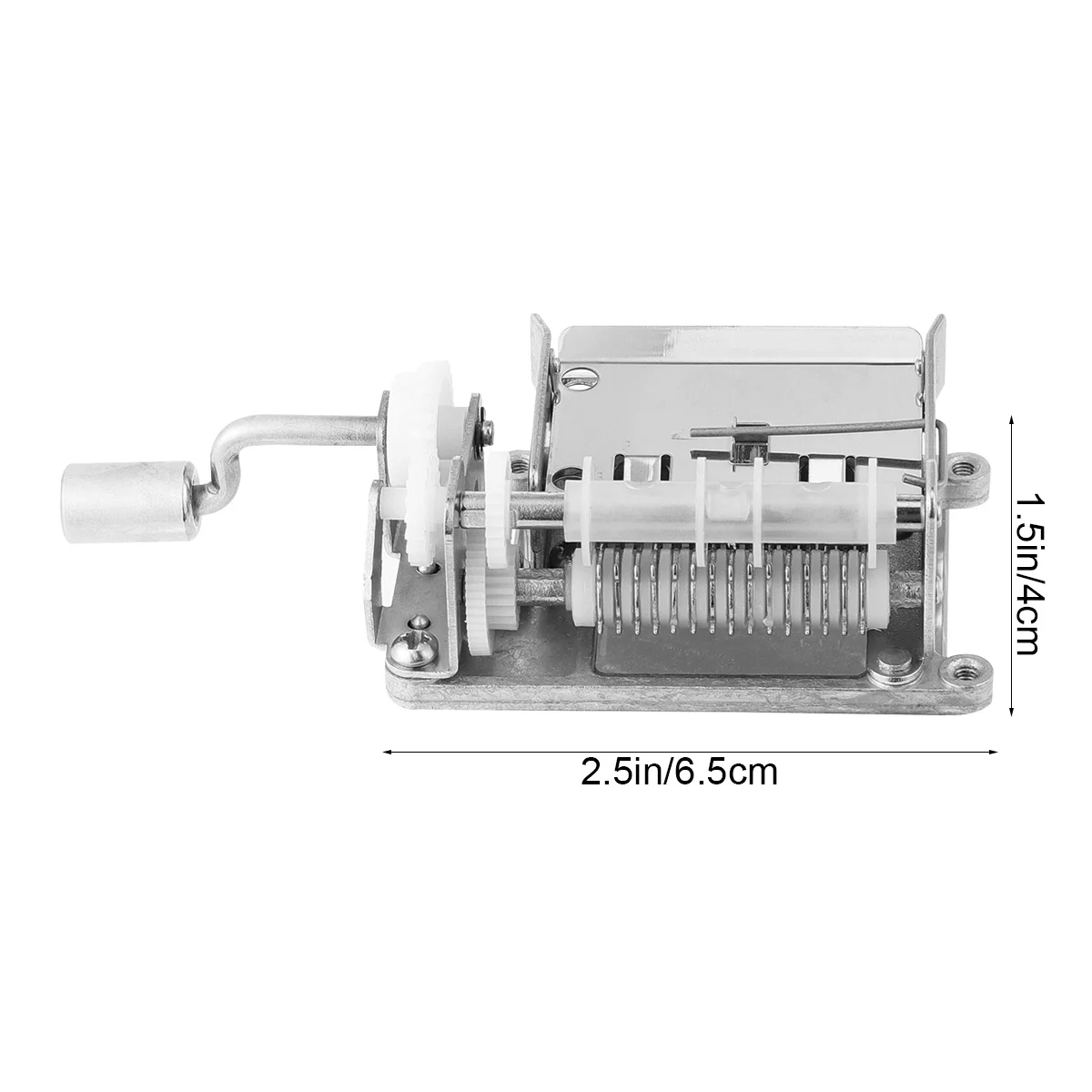 

3Pcs 15 Note Hand Crank Musical Box Movement DIY Kit with Hole Puncher and Blank Paper Tapes for Custom Melodies Silver
