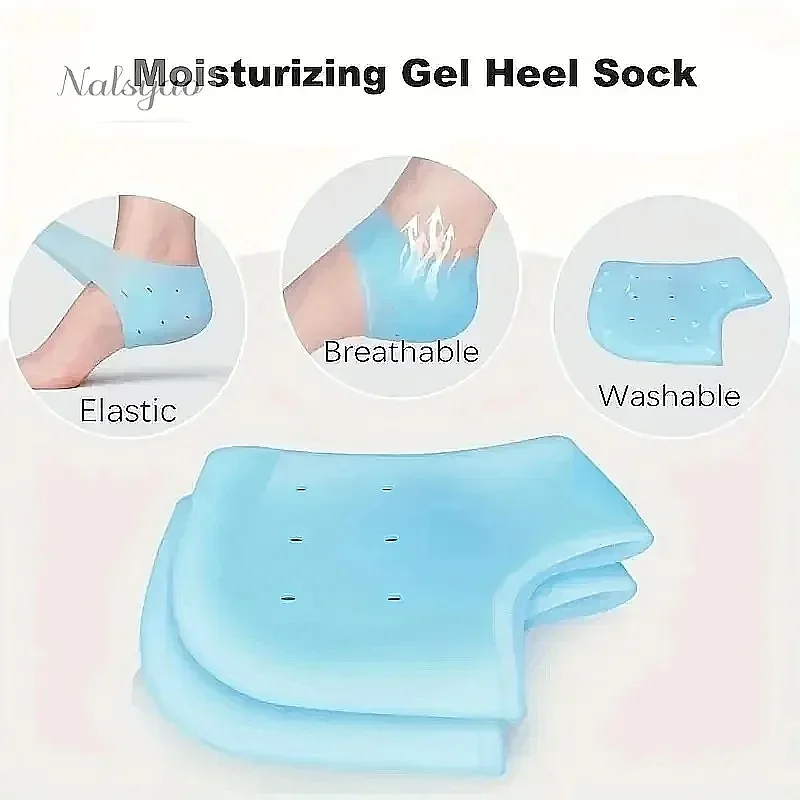 Wholesale Washable Blue Silicone Heel Protectors Unisex Day Night Care Breathable Long-Lasting Comfort for Blisters