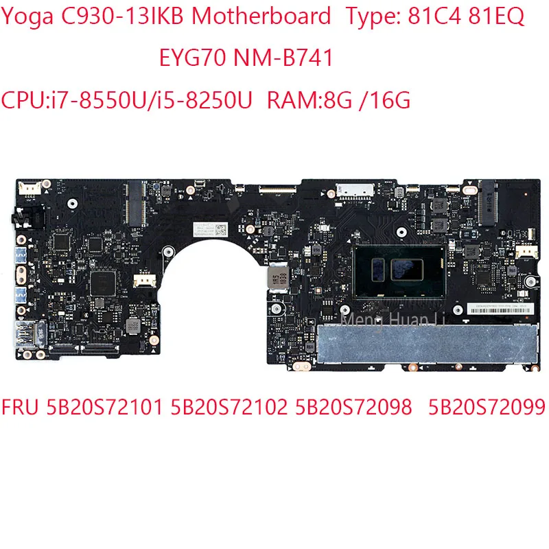 Yoga C930-13IKB scheda madre NM-B741 muslimexmuslimexmuslimexayp per Yoga C930-13IKB 81 c4 81EQ i5/i7 8G/16G