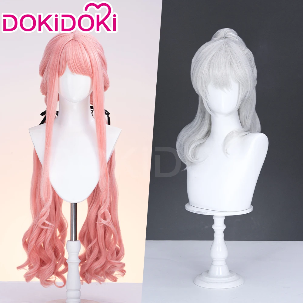 En STOCK Nikki Cosplay peluca juego Infinity Nikki DokiDoki mujeres 80cm de largo peluca rosa Nikki Cosplay peluca Lolita gorra gratis