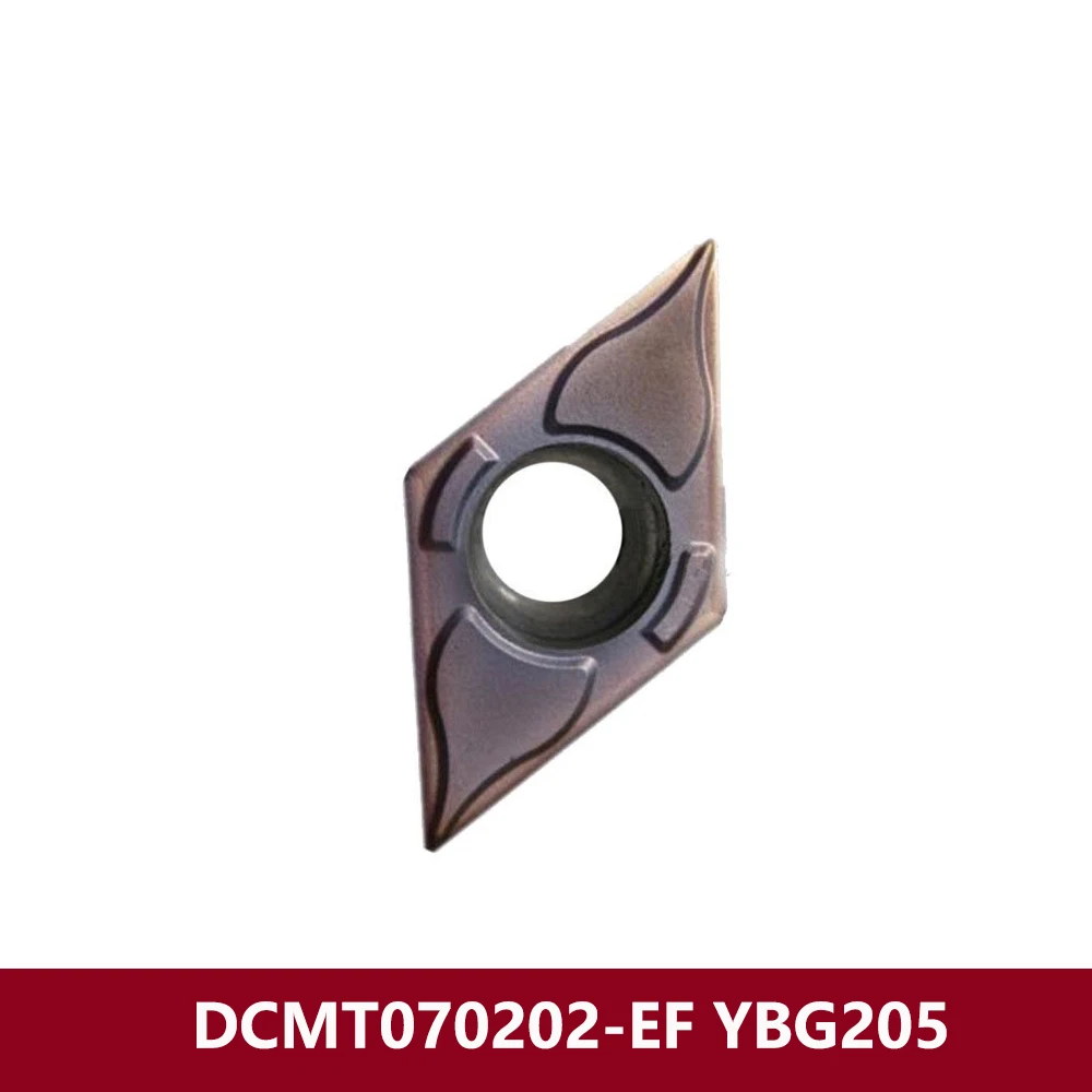 

Оригинальные карбидные вставки DCMT070202-EF YBG205 DCMT2 (1,5) 0-EF DCMT070202 DCMT 070202 EF, токарный станок с ЧПУ DCMT0702, машинные инструменты