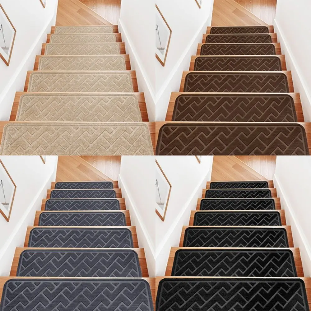 

1 шт. Модные самоклеящиеся противоскользящие накладки на ступеньки 8x30 дюймов, многоразовые шумопоглощающие коврики для лестниц, подходят для большинства ступеней