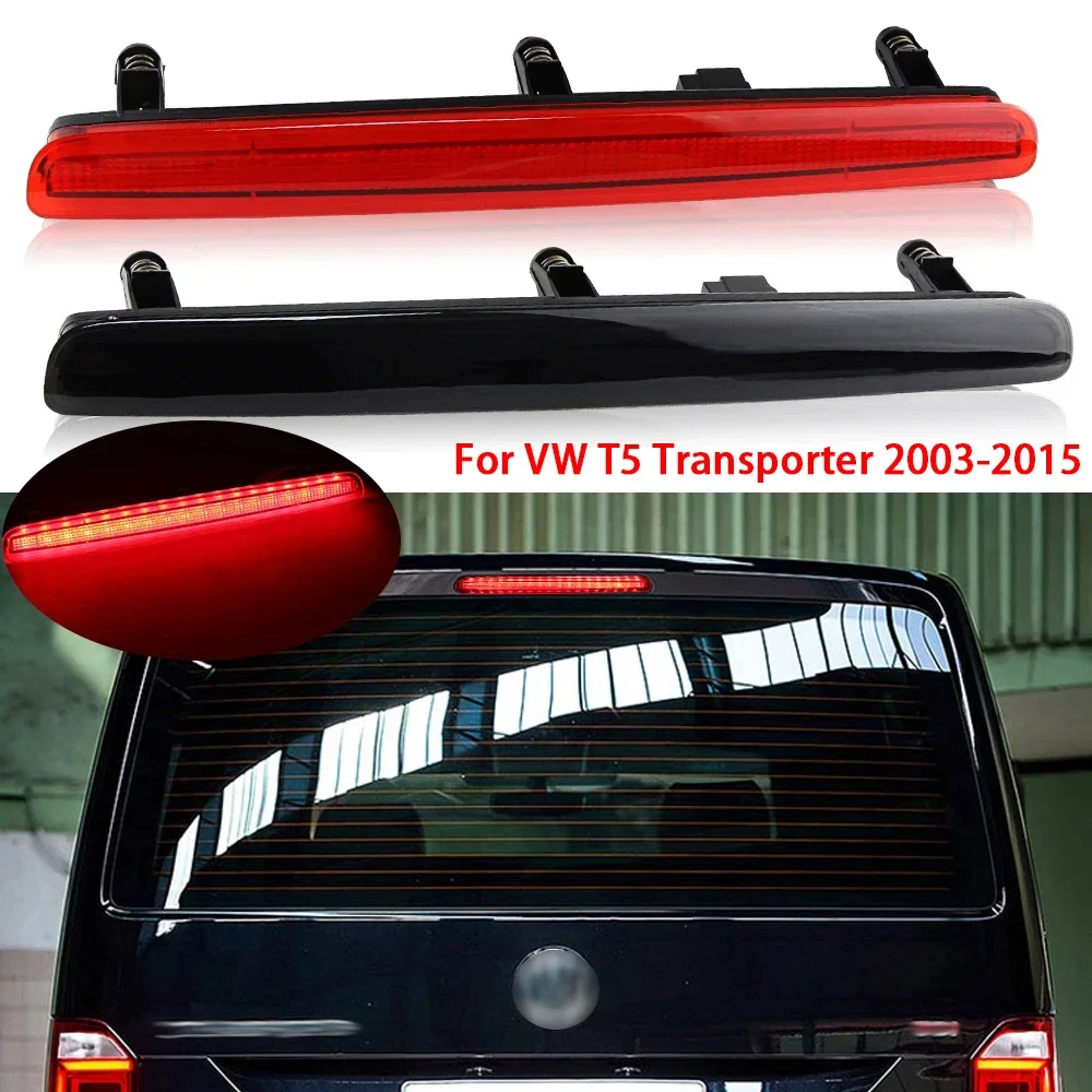 Para vw t5 transporter 2003-2015 led fumado lâmpada de freio da porta traseira luz de alto nível caravelle t5 estilo do carro lâmpada de parada de montagem alta