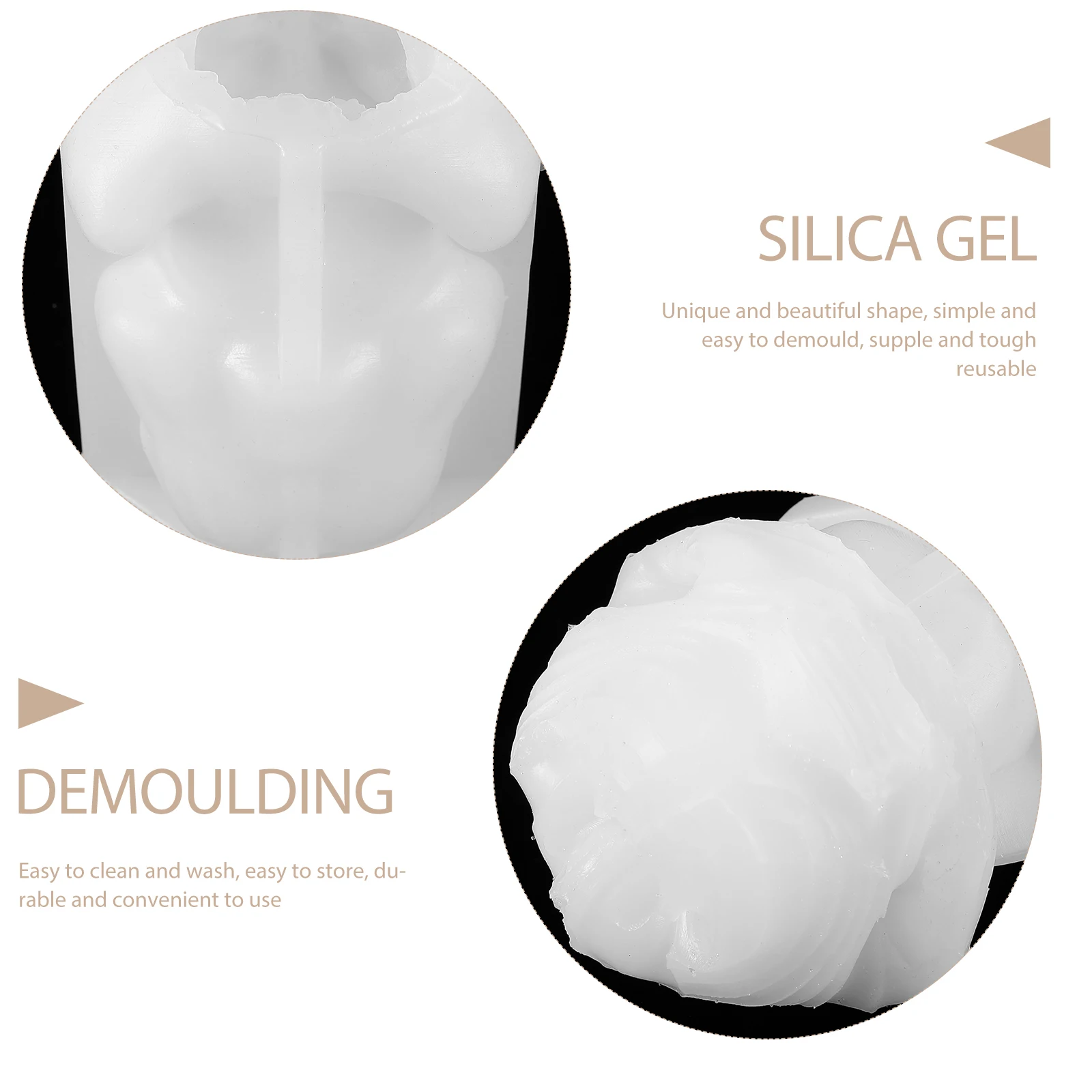 

3 D Ornaments Skull Mold Silica Gel Halloween Molds For Candles