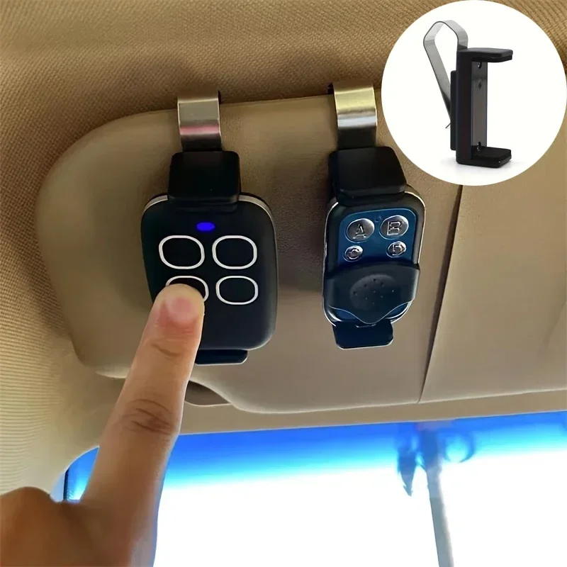 Anti‑Static Car Sun Visor Clip, Garage Door Remote Control Holder, Auto Sunshade Visor Mount Bracket for Remote Fob Storage