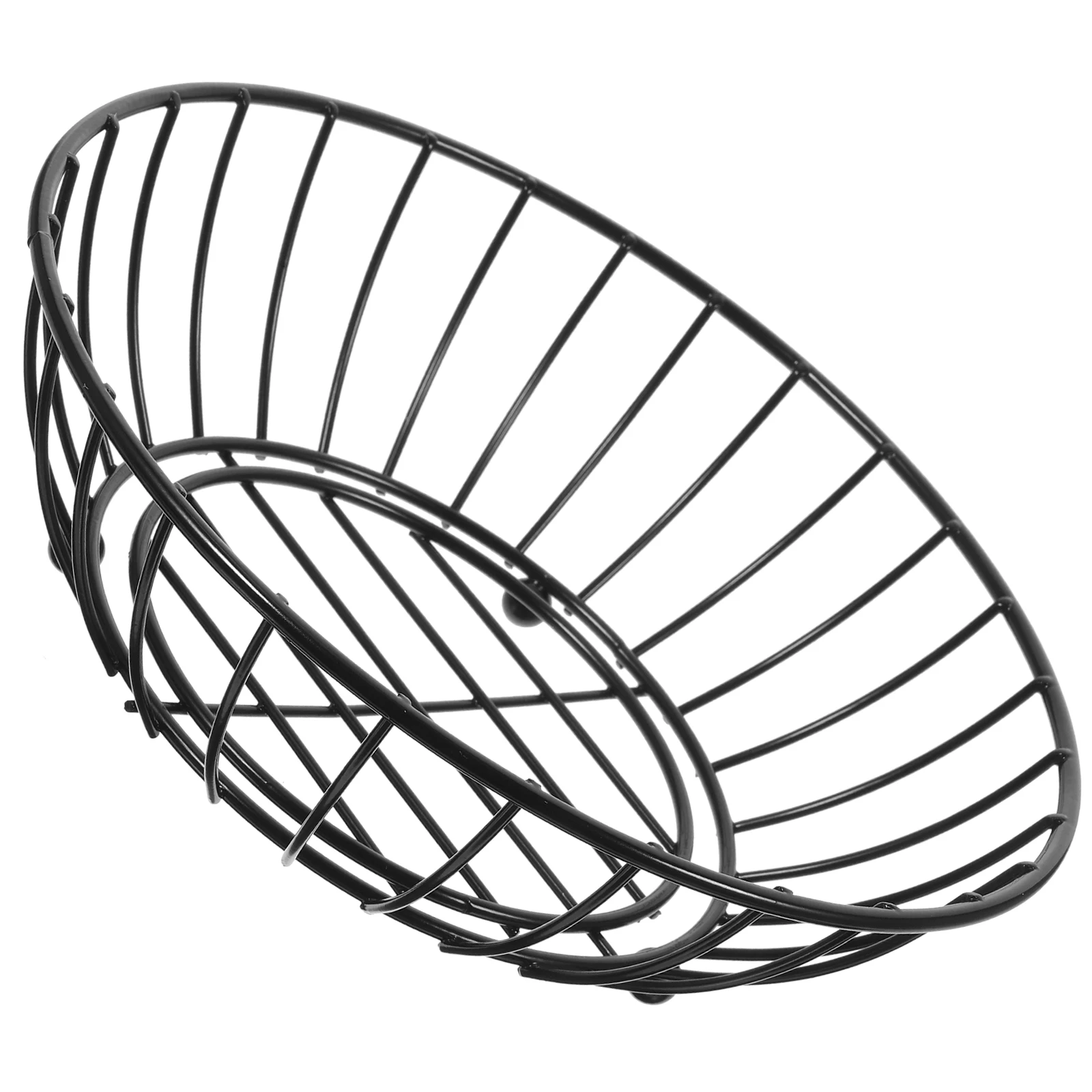 

Iron Fruit Plate 3 Legged Round Wire Basket for Kitchen Counter Hollow Design Snack Storage Metal Vegetable ganizer