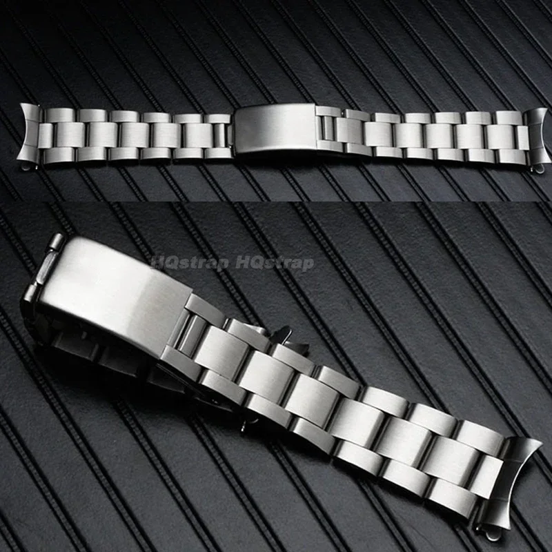 الفولاذ المقاوم للصدأ الفرقة 19 مللي متر 20 مللي متر حزام ل رولكس معصمه منحني نهاية سوار العالمي استبدال حزام اكسسوارات رجل امرأة