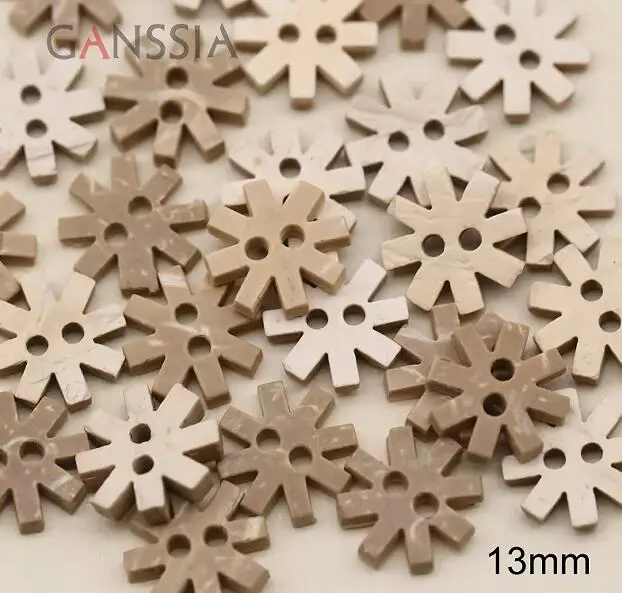 50pcs/lot Size:13mm Natural color flower design coconut button Bulk buttons for garment Sewing Accessories (kk-1125)