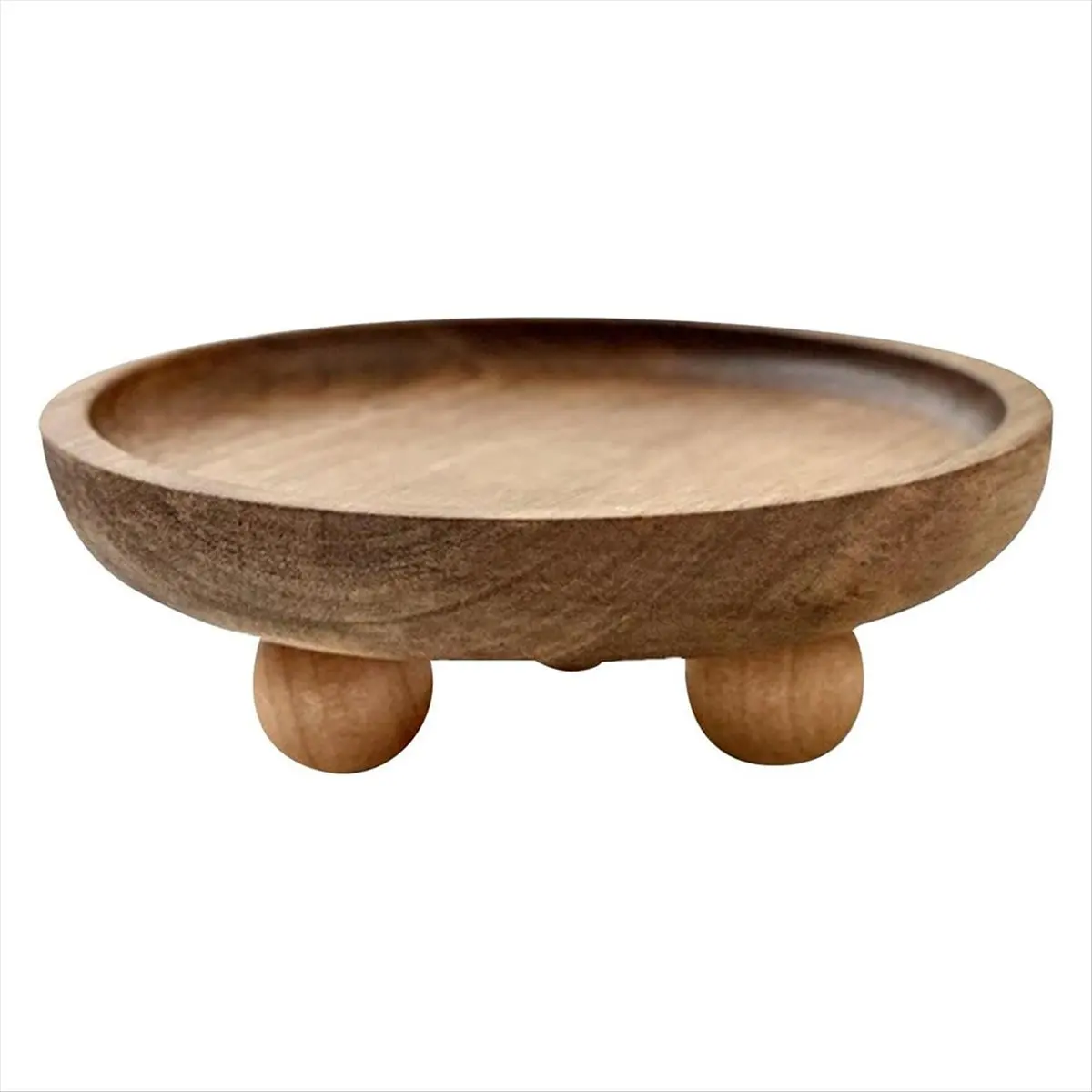 A95G Wooden Tray Cake Dessert Plate Restaurant Home Wooden Tray Aromatherapy Ornaments Tray Vase Decoration,Round