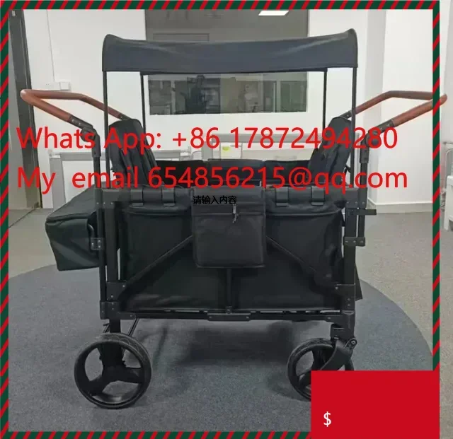 4-Seat Stroller Folding Wagon with Canopy for Kids - Peect for Camping, Beach and Travel, Fast Delivery