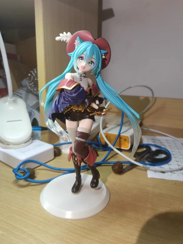 Genuine Spot Miku Figure Fairy Tale Paradise Hatsune Miku Piapro Miku Puss In Boots Cute Model Doll Desktop Decoration Model Toy