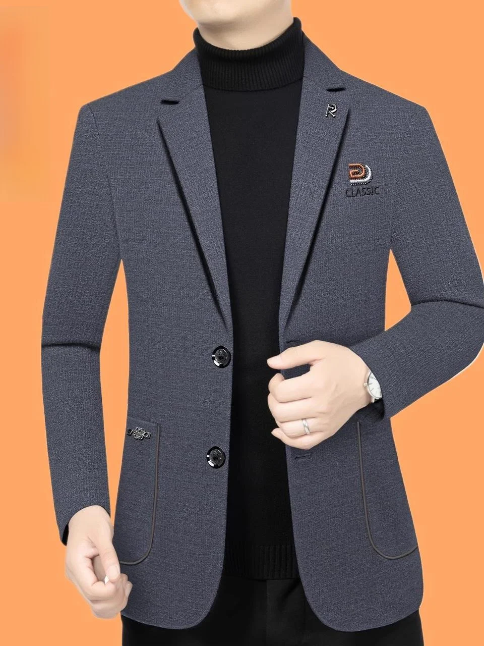 

Elegant Casual Men's Suit Autumn Fashion Trend Pure Color Handsome Business Wear Comfortable Fit Korean Style TUCANO