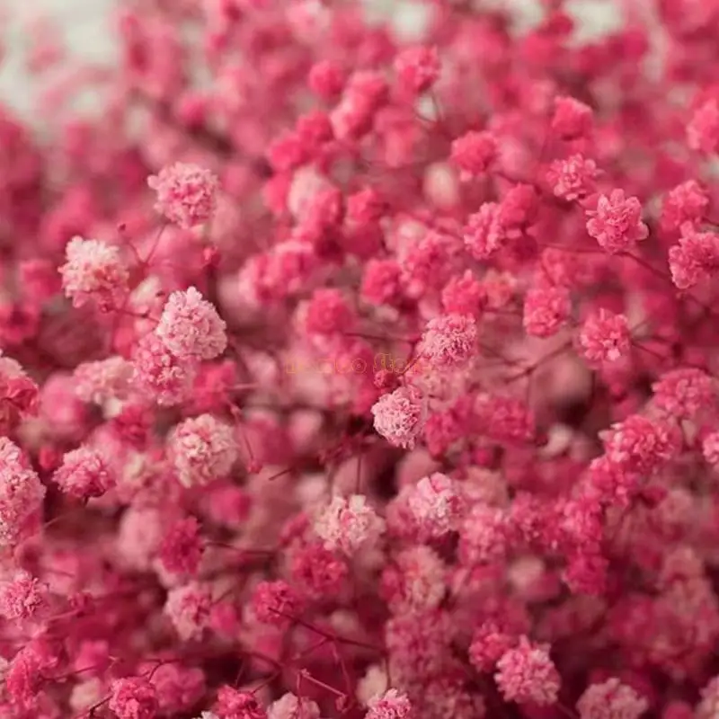 31BF Gypsophila Bunch Fake Flowers Bouquet Solid Color Flowers No Fade No Vase