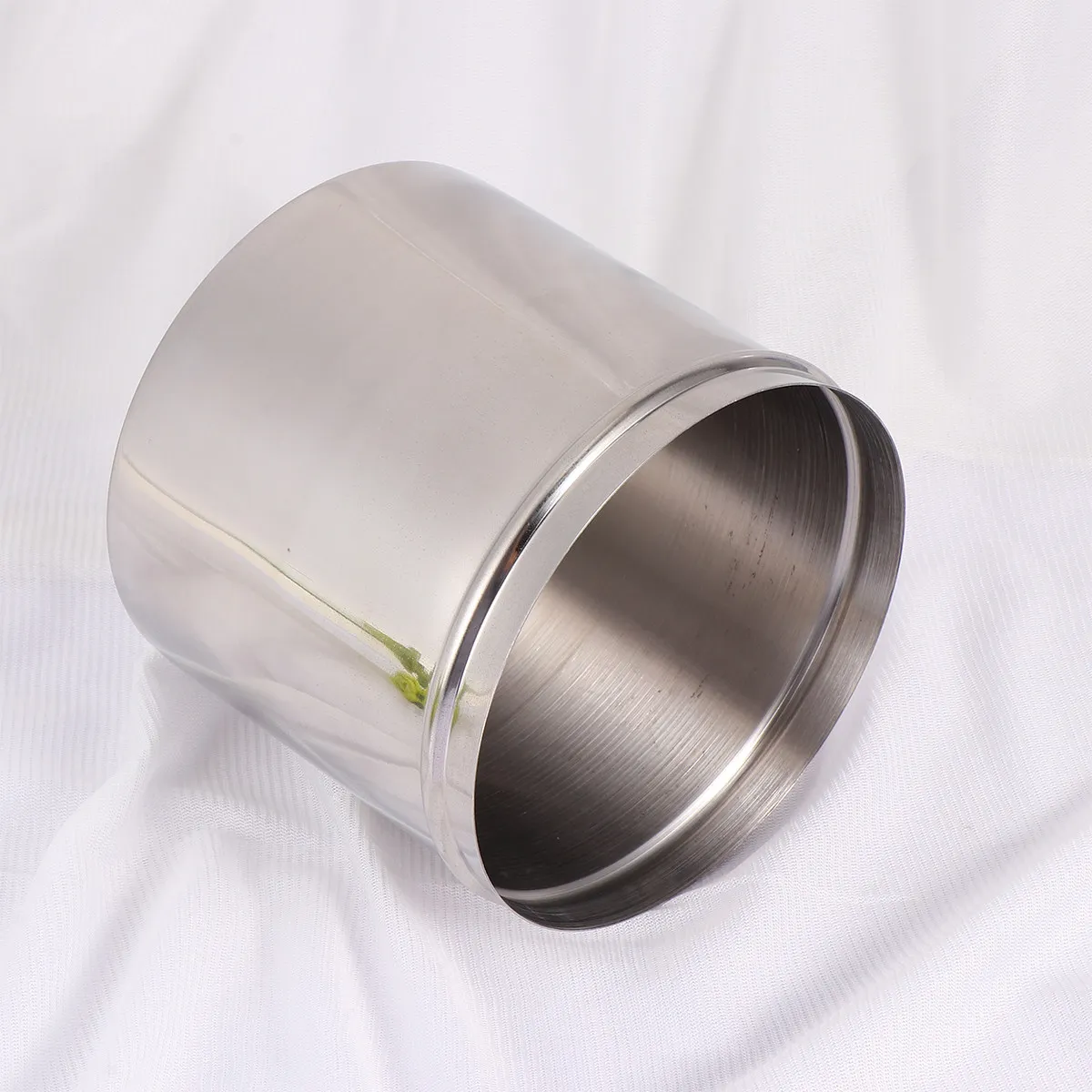 Stainless Steel Disinfection Storage Jar 10Cm Silver Heat Resistant Sterilization Container Cotton Ball Organizer for Salon