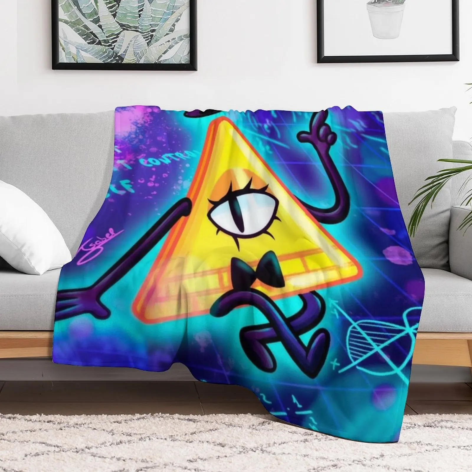 Bill Cipher Fanart Throw Blanket blankets ands Luxury St Soft Beds Baby Blankets