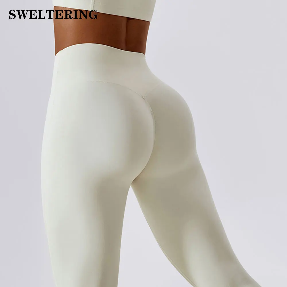 Mallas de entrenamiento de nailon para mujer, pantalones largos de cintura alta, realce de cadera, Yoga, Fitness, correr