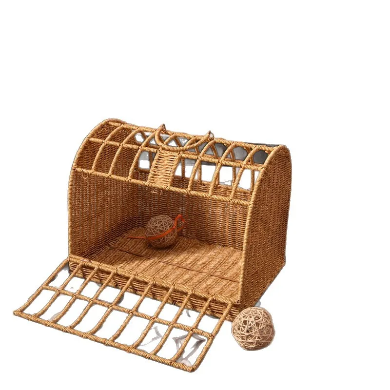 cat bag, go out portable bag, rattan cat nest