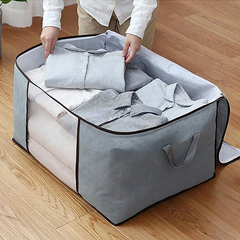 Large Capacity Moisture Proof Quilt Clothing Moving Storage Bag Thickened Non-Woven Clothes Finishing Bag Quilt Box