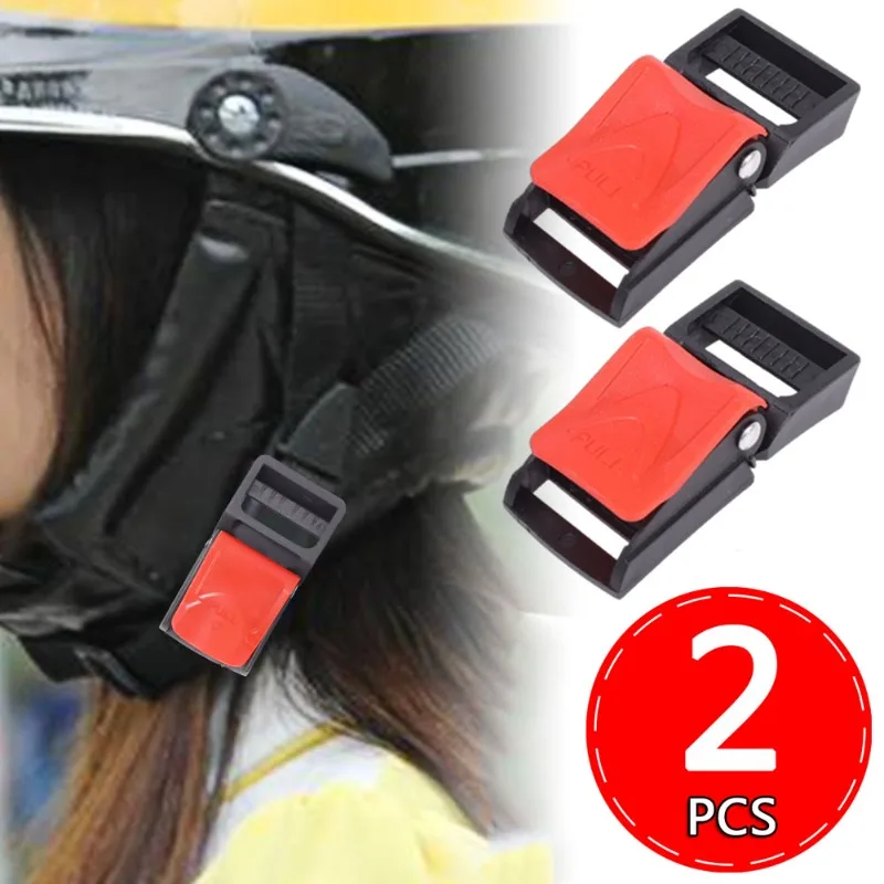 

Helmet Strap Pull Buckles Motorcycle Plastic Crash Helmet Clip Chin Strap Helmet Quick Connect and Release Pull Buckle