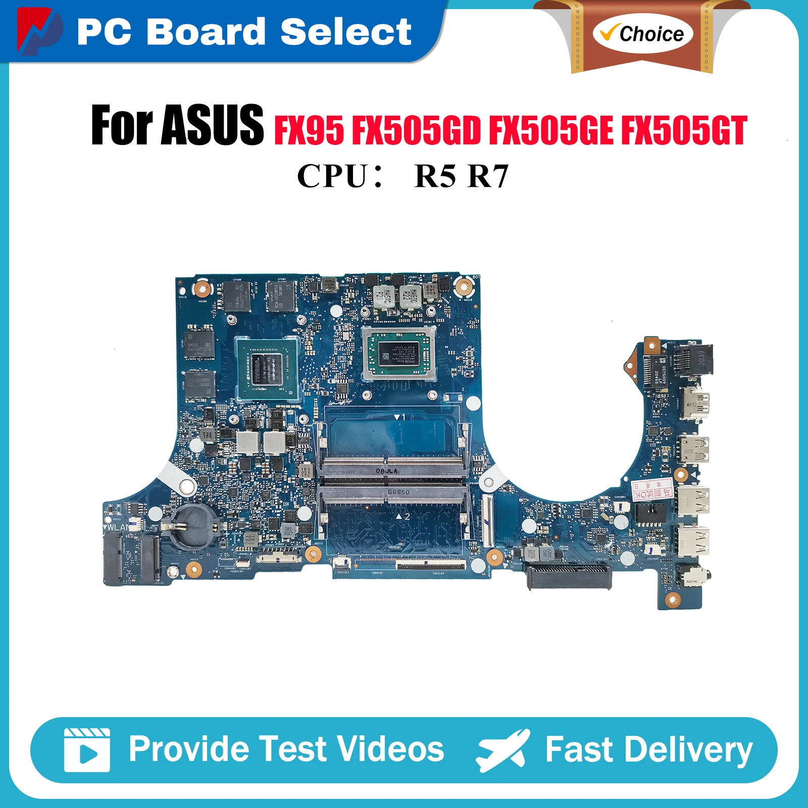 

FX505DT Laptop Motherboard For ASUS TUF Gaming FX505D FX505GT FX95D FX505GE FX505GD Mainboard With R5 R7 CPU 100% tests OK stk