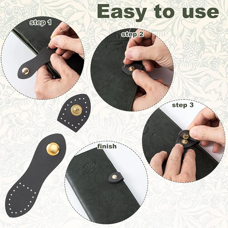 Fashion Leather Bag Buckle Handmade Buttons Wallet Hasp Clasp Buckle Card Pack Buckle For DIY Handbag Accessories