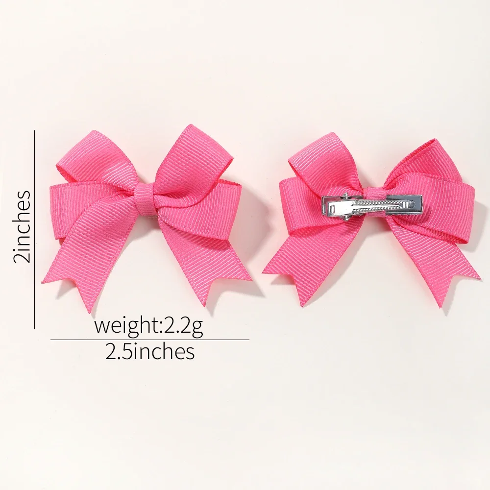 10Pcs/Set Ribbon Bowknot Hair Clip Handmade Barrettes Hairpins Headwear Newborn  Kids Baby Girls Hair Accessories Gift Wholesale