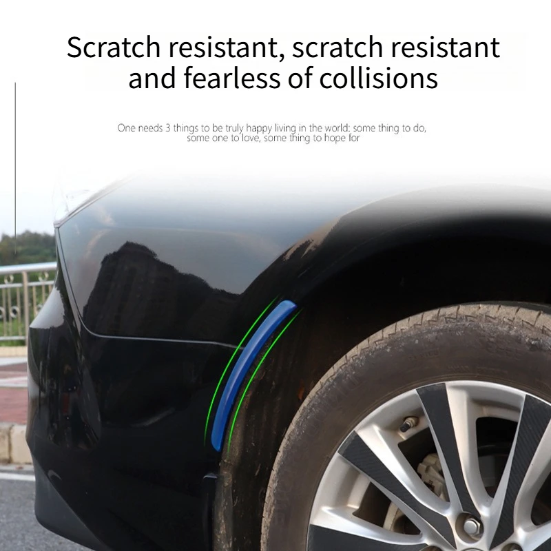 2PCS Rubber Universal Car Wheel Eyebrow Anti-scratch Arch Strip Protection Sticker Fender Vents Anti-collision Decoration Trim
