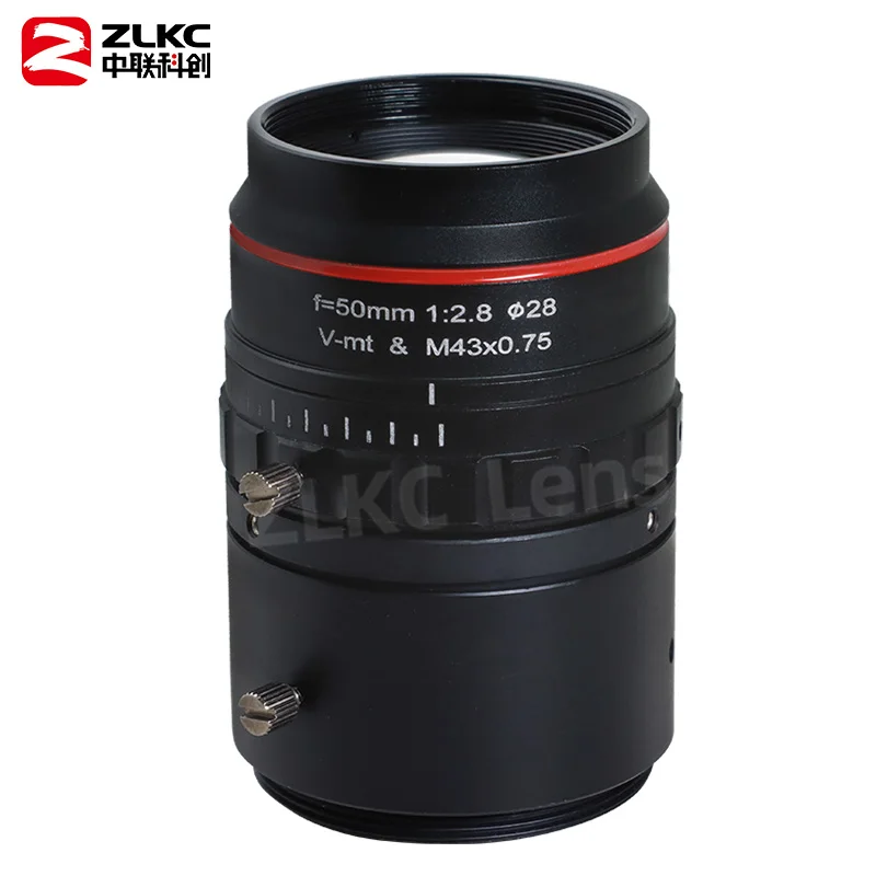 M42 lens 50mm fixed focus lenses Line-scan camera F2.8 manual Iris high resolution 4K machine vision camera lenses
